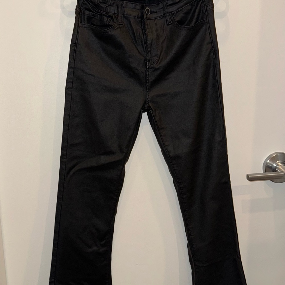 Edikted Faux Leather Flare Pants